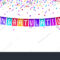 Congratulations Banner Template Balloons Confetti Isolated Regarding Congratulations Banner Template