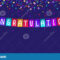 Congratulations Banner Template With Balloons And Confetti Intended For Congratulations Banner Template