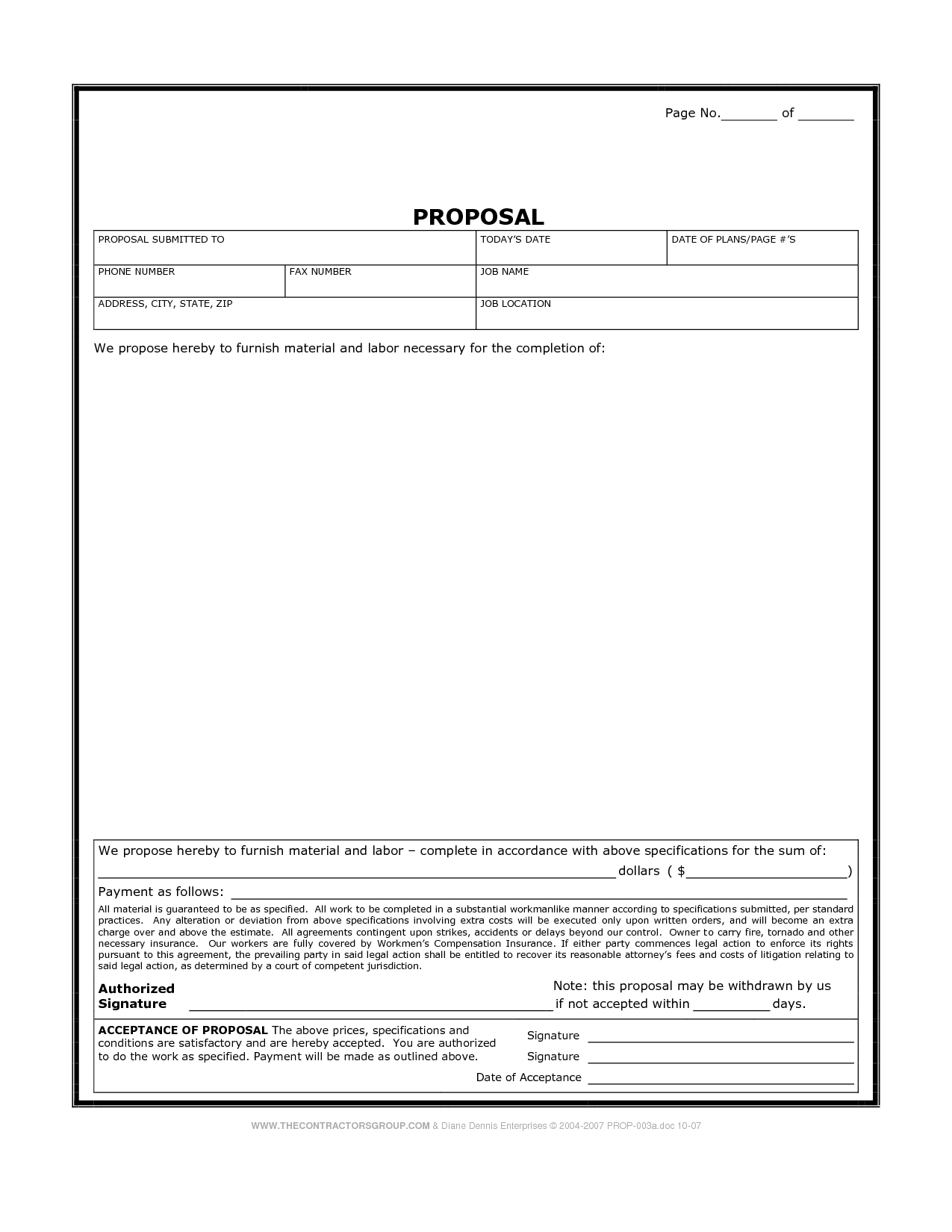 Construction Bid Proposal | Estimate Template, Business Within Free Construction Proposal Template Word