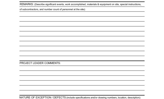 Construction Daily Report Template | Report Template, Daily in Daily Work Report Template