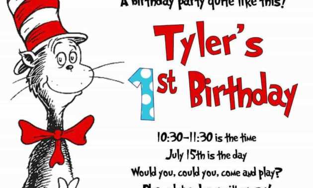 Cool Create Easy Dr Seuss Birthday Invitations | Dr Seuss throughout Dr Seuss Birthday Card Template