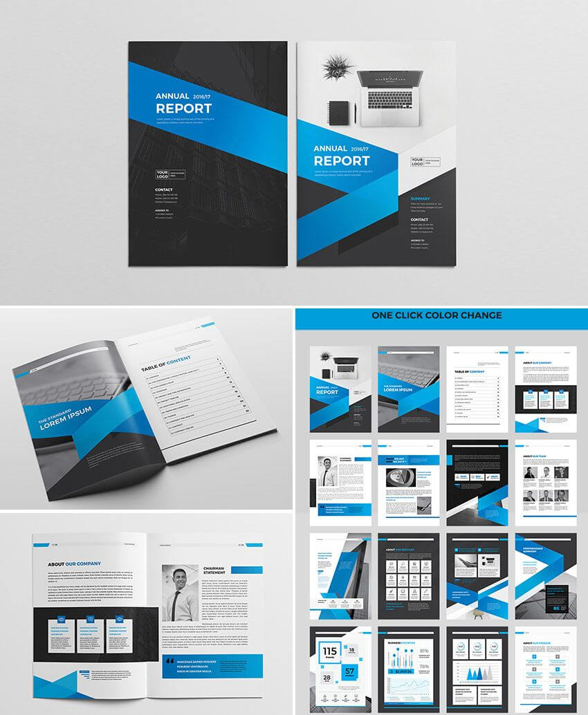 Cool Indesign Annual Corporate Report Template | Indesign Throughout Free Indesign Report Templates