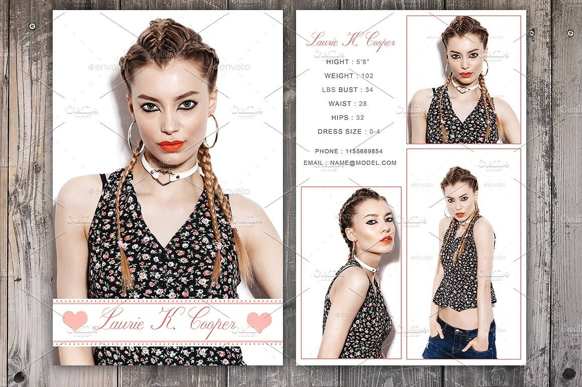 Cool Zed Cards Get Free Comp Card Photoshop Templates On Regarding Model Comp Card Template Free