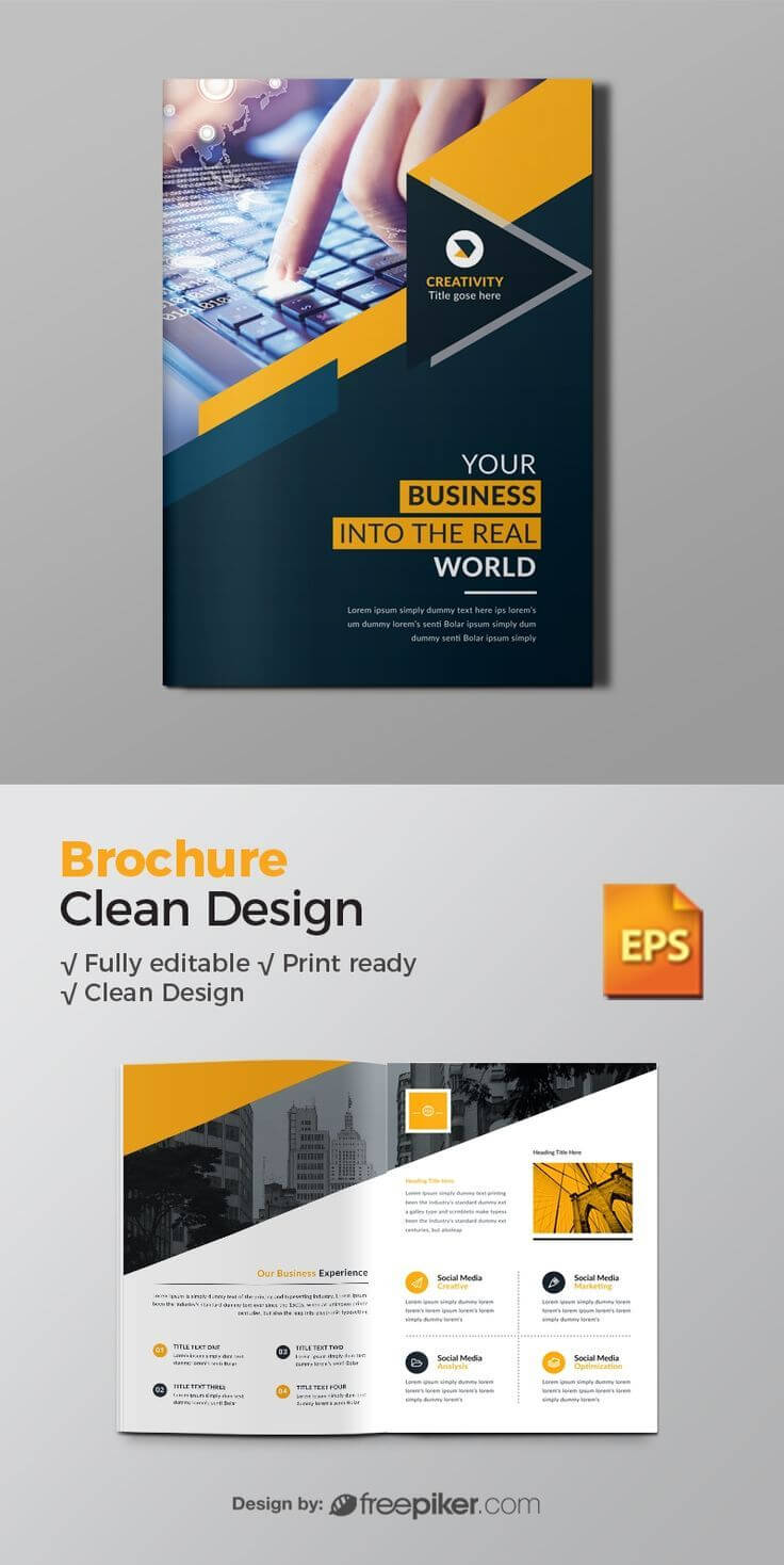 Corporate Bi Fold Brochure Bi Fold Brochure Psd Free Throughout Half Page Brochure Template