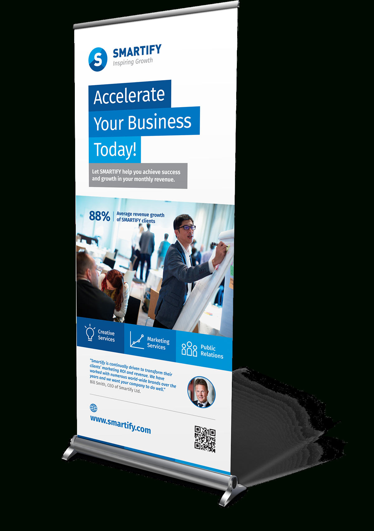 Corporate Business Roll Up Banners Template For Download Pertaining To Retractable Banner Design Templates