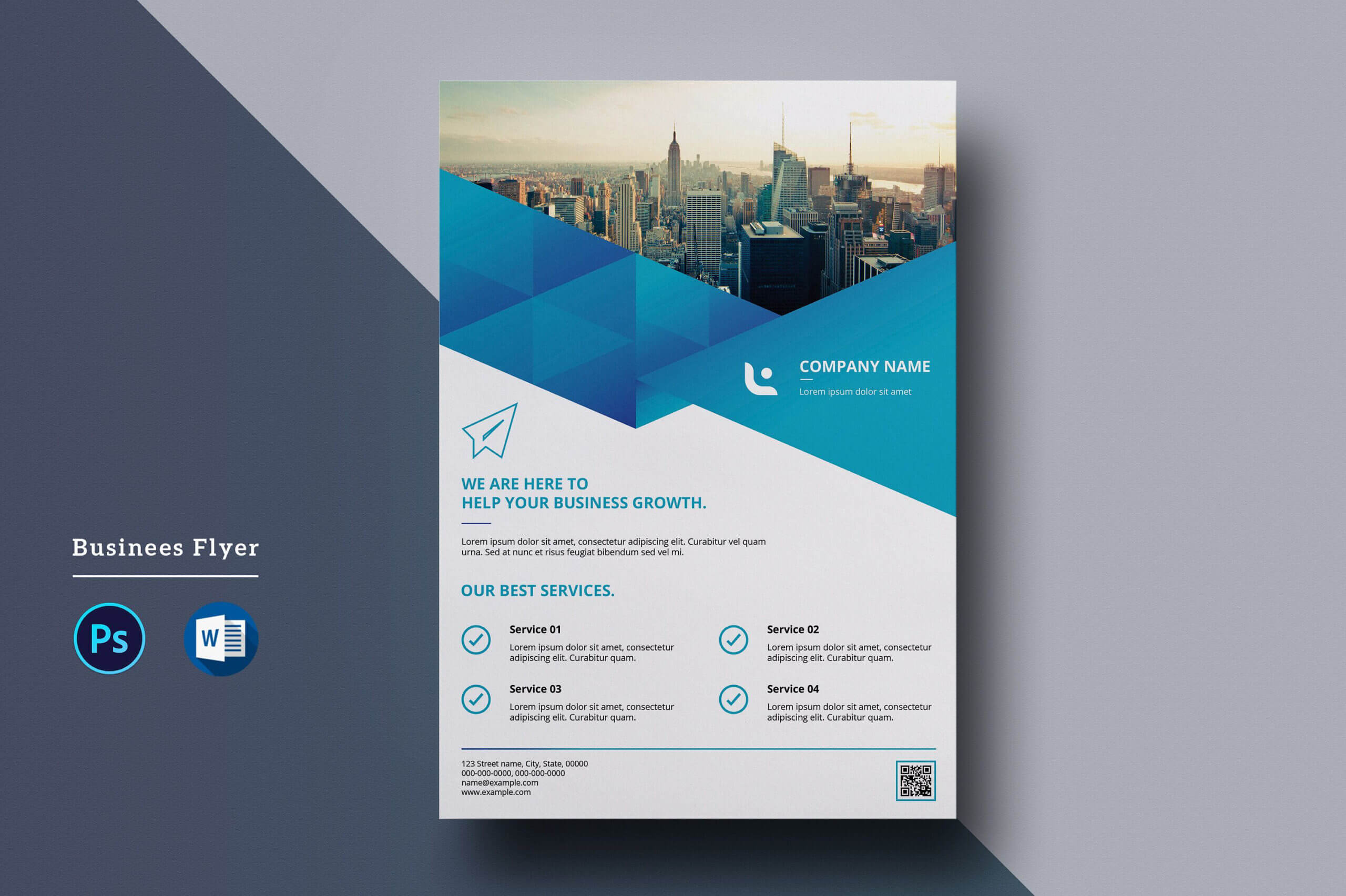 Corporate Flyer Template | A4 Business Flyer | Ms Word And Inside Templates For Flyers In Word