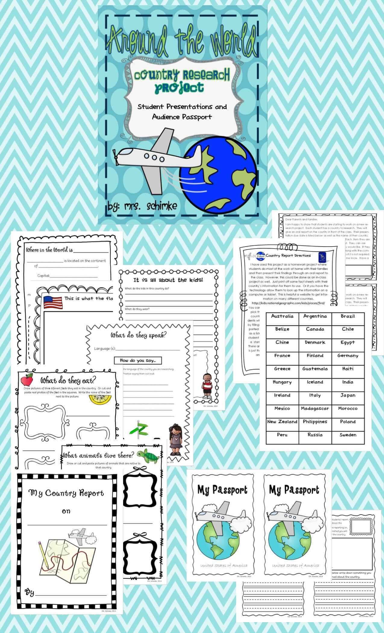 Country Report: With Audience Passport For Grades 1St 3Rd For Country Report Template Middle School