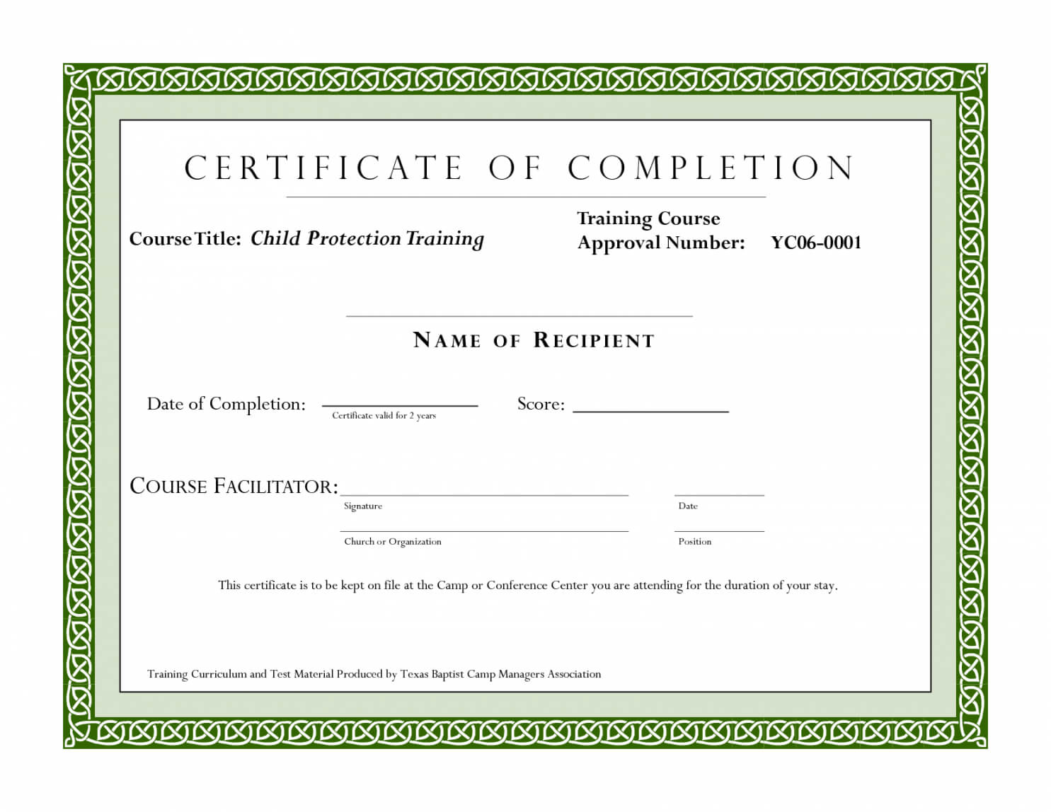 Course Completion Certificate Template Certificate Of In Army Certificate Of Completion Template