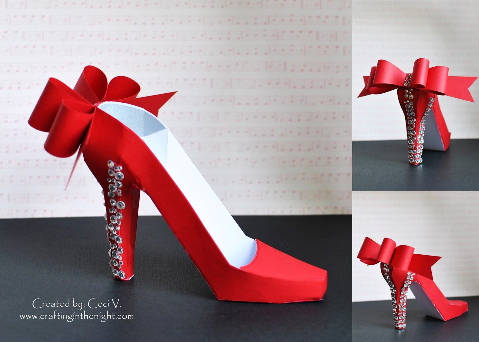 Crafting In The Night: 3D High Heel Shoe – Svgcuts For High Heel Template For Cards