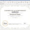 Create A Certificate Of Recognition In Microsoft Word Regarding Employee Anniversary Certificate Template