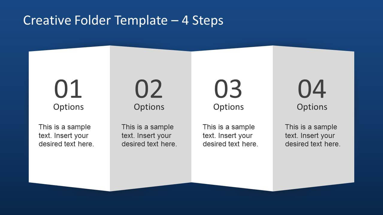 Creative Folder Paper With 4 Fold Brochure – Slidemodel In Brochure Folding Templates