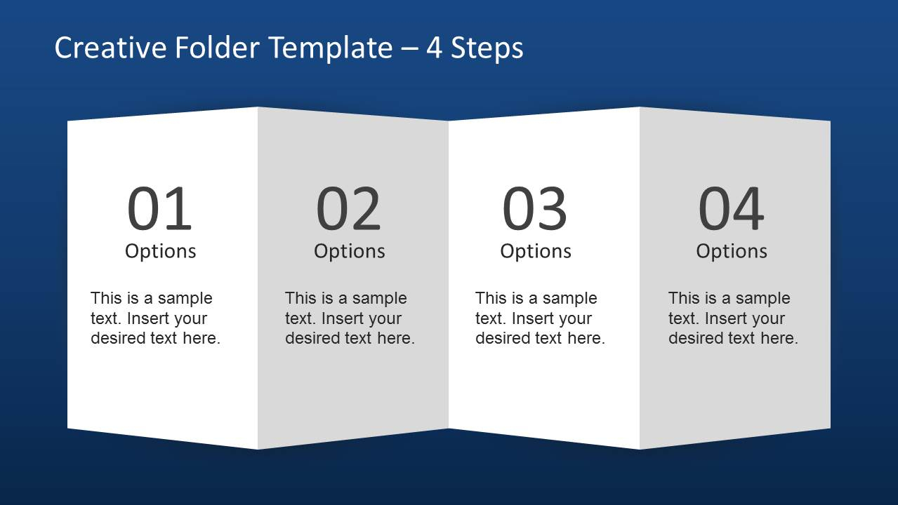 Creative Folder Paper With 4 Fold Brochure - Slidemodel Within 4 Fold Brochure Template