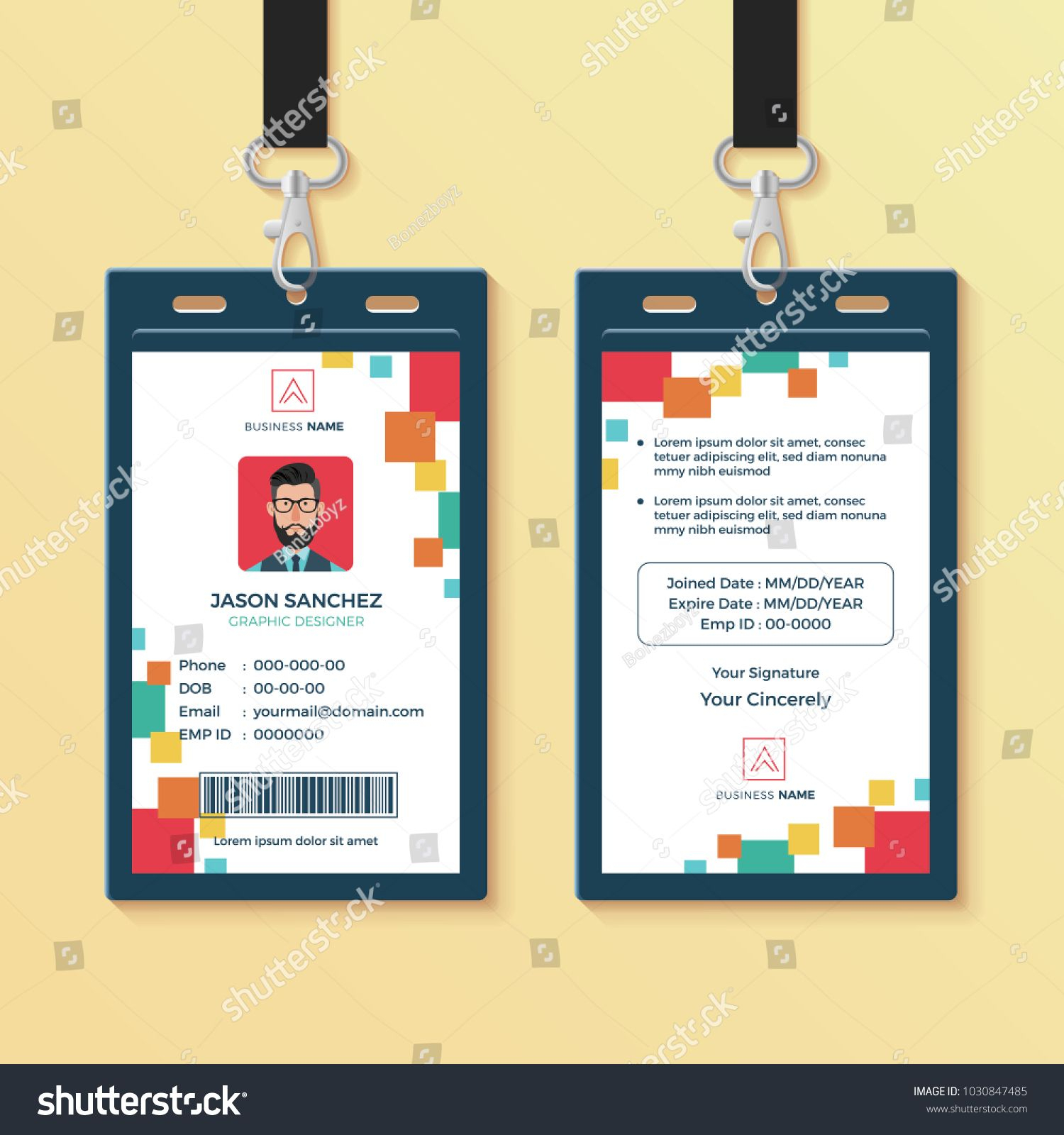 Creative Id Card Template, Perfect For Any Types Of Agency For Media Id Card Templates
