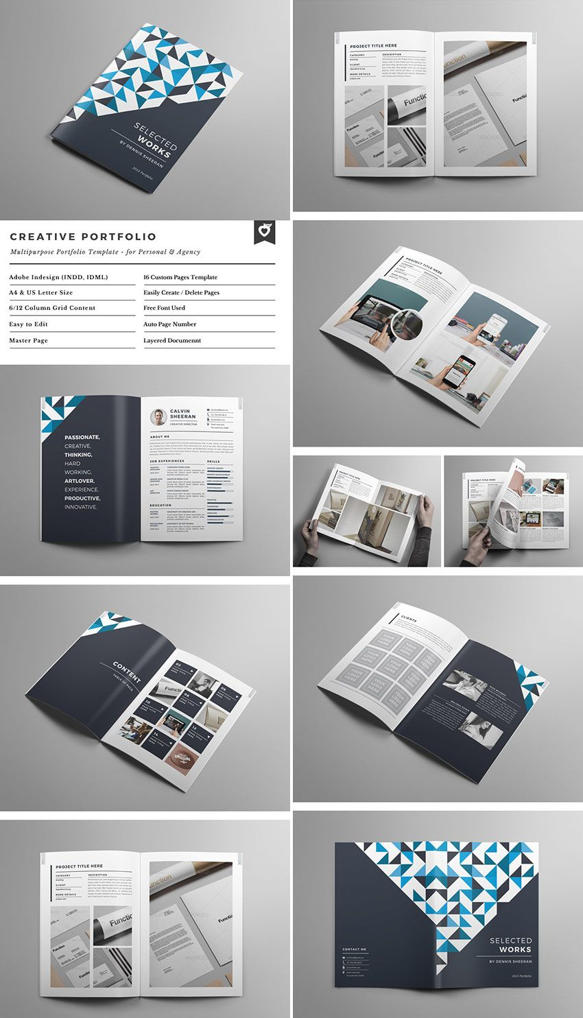 Creative Portfolio Brochure Indd | Indesign Brochure Within Adobe Indesign Brochure Templates
