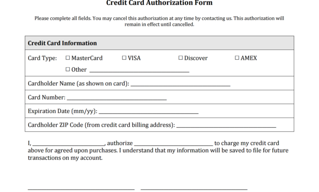 Credit Authorization Form | Types Of Credit Cards, Credit intended for Credit Card Authorisation Form Template Australia