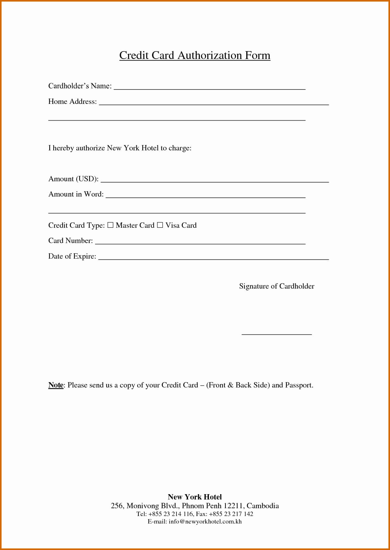 Credit Card Authorisation Form Template Australia – Forza With Authorization To Charge Credit Card Template