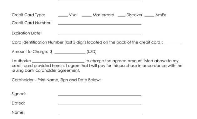 Credit-Card-Authorization-Form-Template In 2020 | Credit for Authorization To Charge Credit Card Template