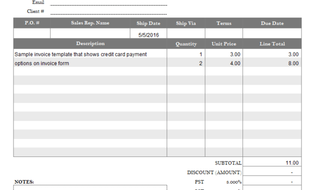 Credit Card Receipt Format Invoice Template Payment within Credit Card Receipt Template