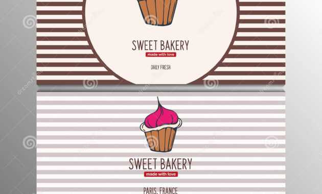 Cupcake Or Cake Business Card Template For Bakery Or Pastry regarding Cake Business Cards Templates Free