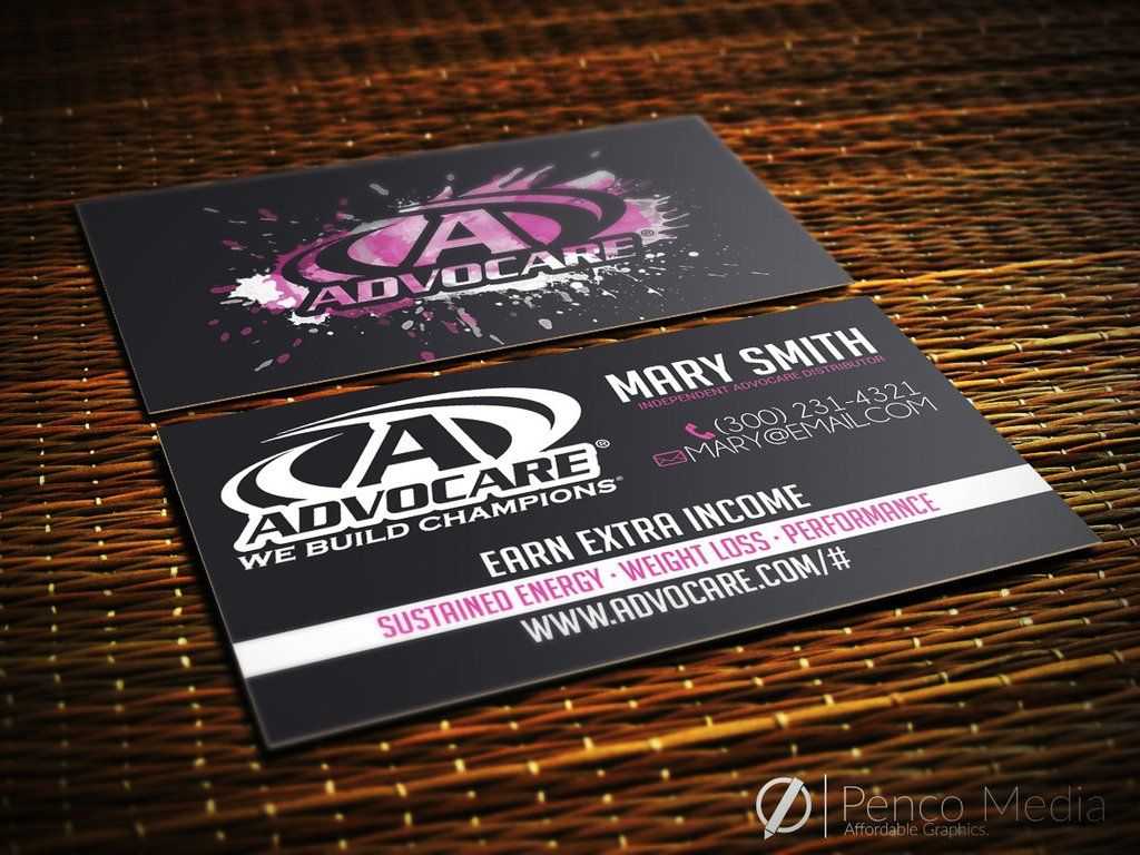 Custom Advocare Business Card Design #6 | Business Card With Advocare Business Card Template