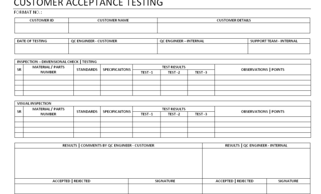 Customer Acceptance Testing - with Acceptance Test Report Template