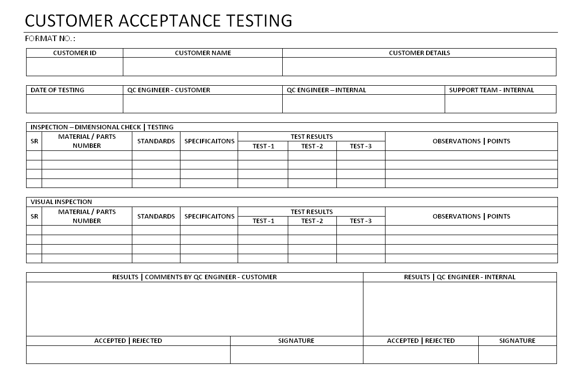 Customer Acceptance Testing - With Acceptance Test Report Template