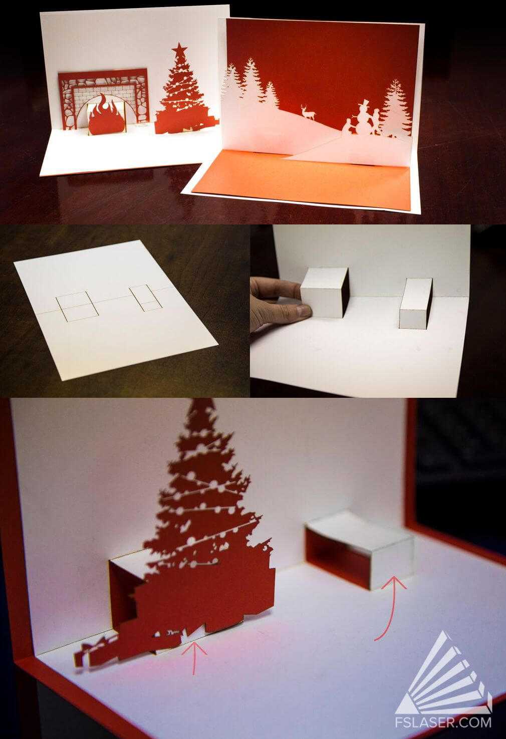 Customizable Pop Up Holiday Card | Diy Christmas Cards Pertaining To Diy Christmas Card Templates