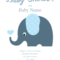 Cute Elephant Baby Shower Invitation Template | Free Baby intended for Blank Elephant Template