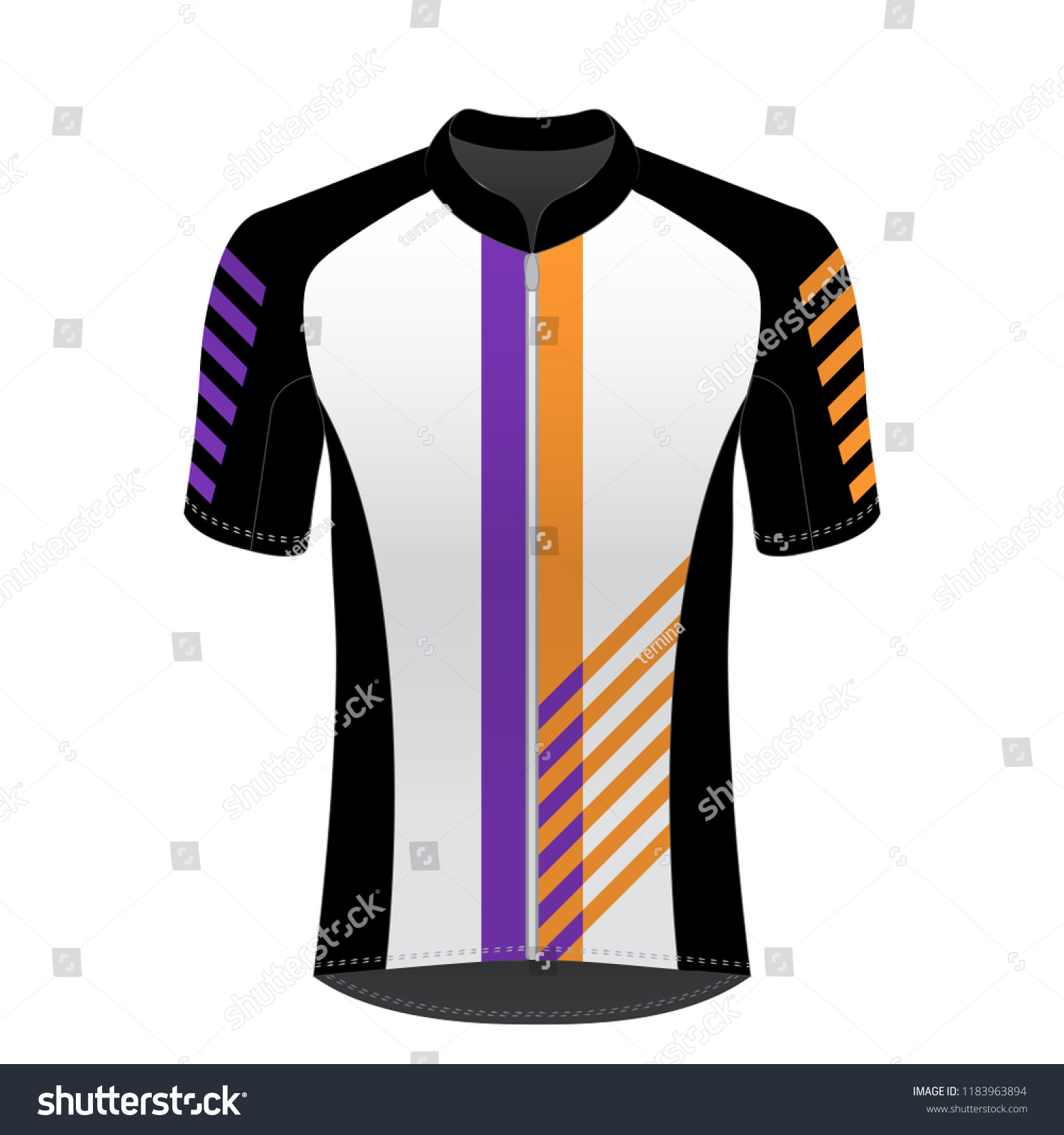 Cycling Jersey Mockup Tshirt Sport Design Stock Vector In Blank Cycling Jersey Template