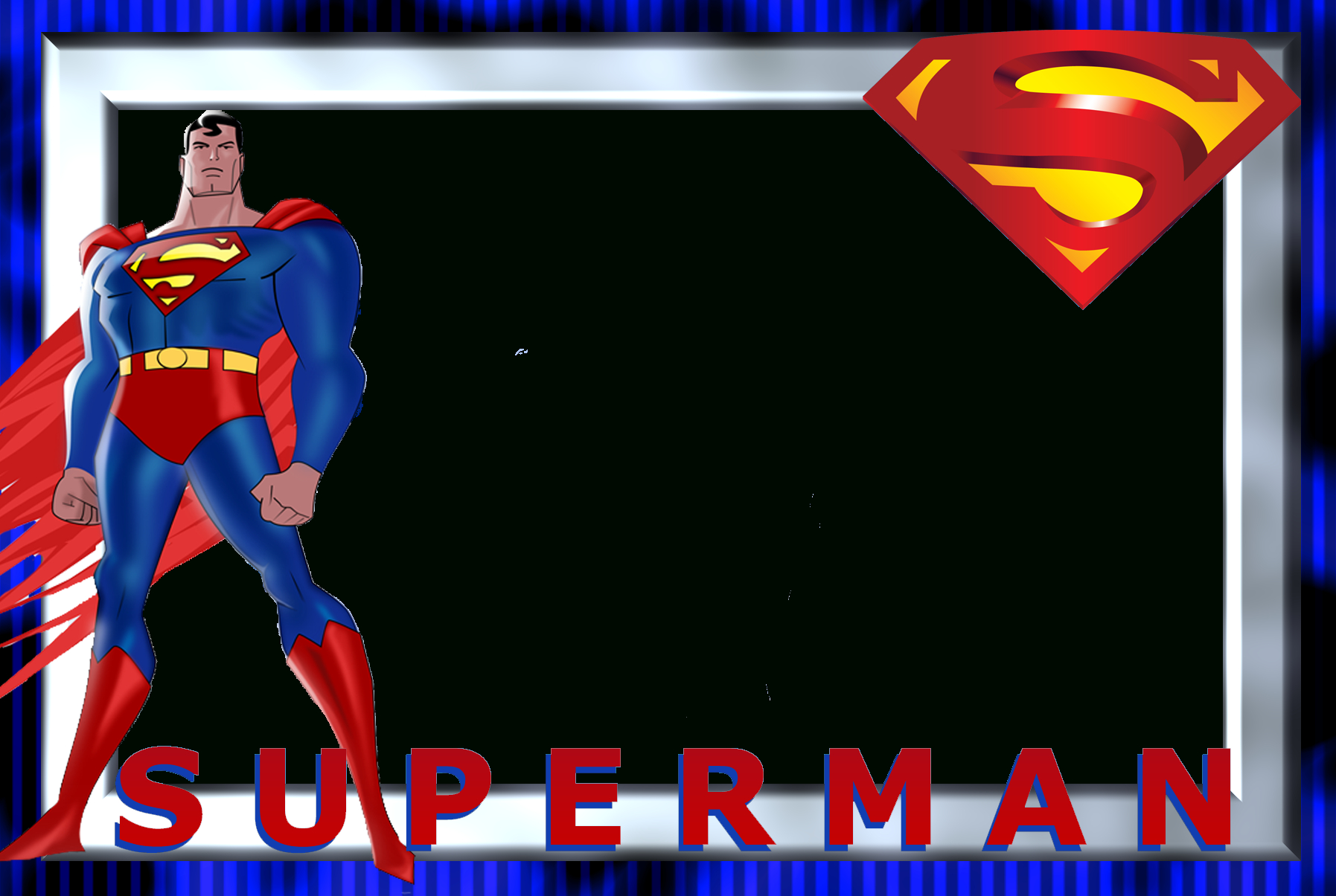 תוצאת תמונה עבור ‪superheroes Printable Frames‬‏ | Superman Inside Superman Birthday Card Template