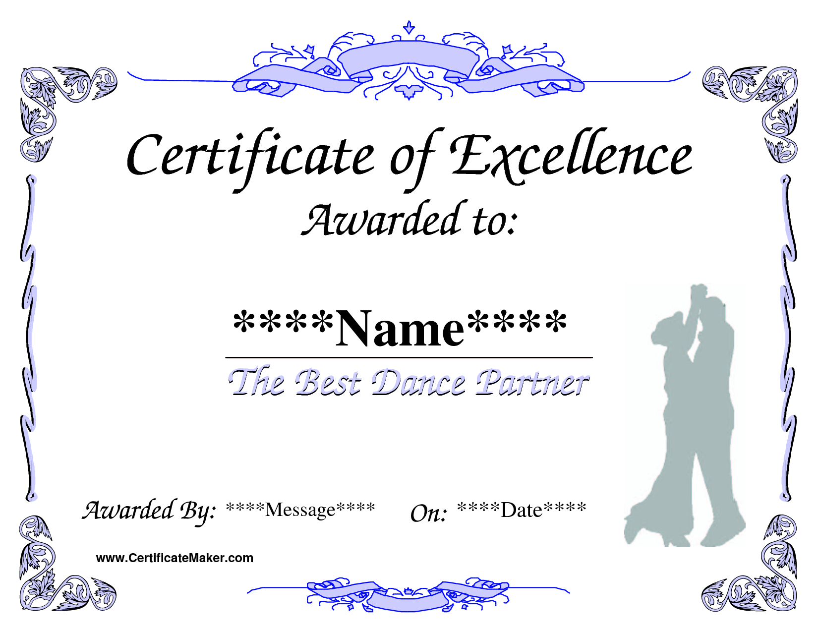 Dance Award Certificate Template | Certificate Templates In Dance Certificate Template