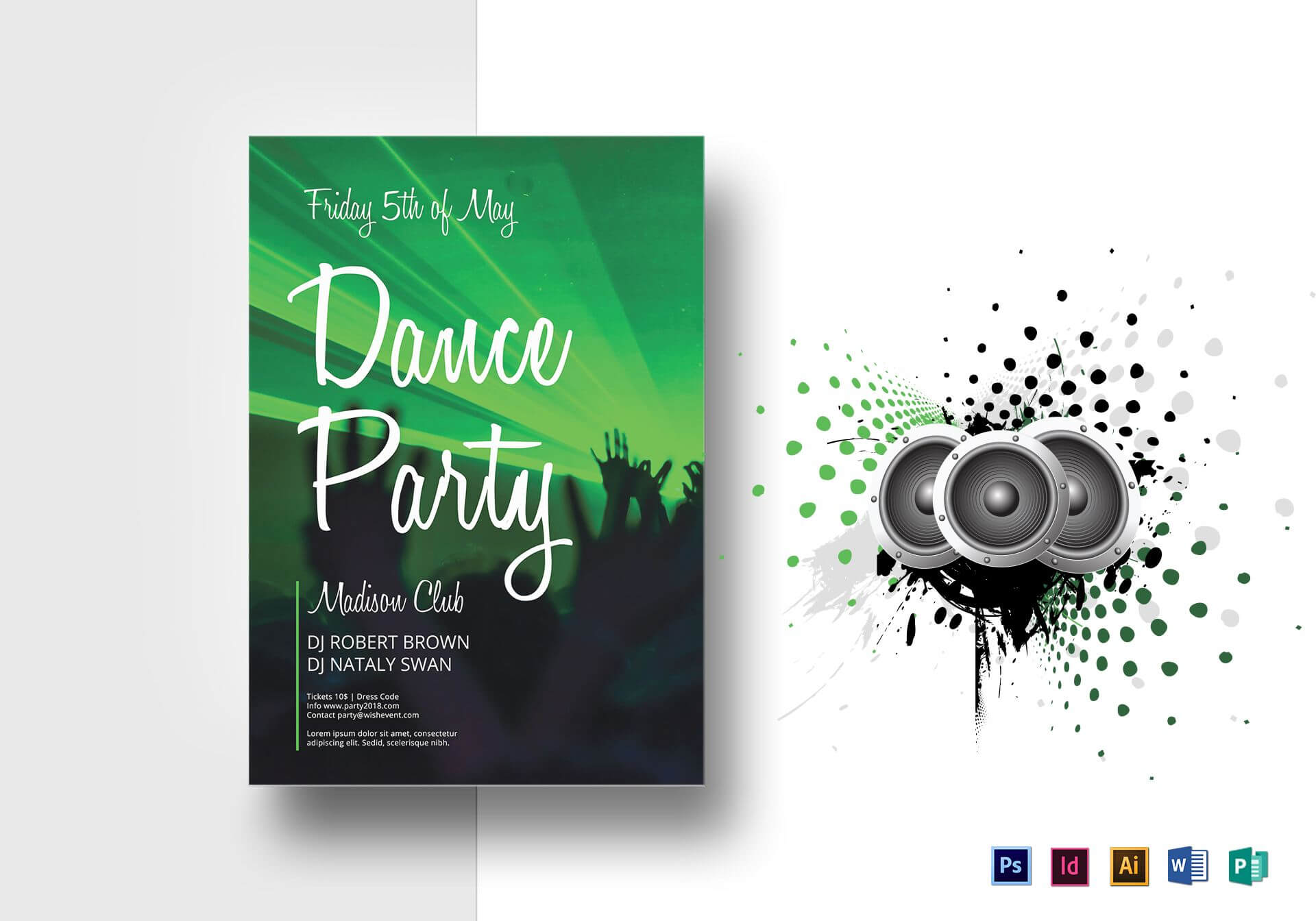 Dance Party Flyer Template In Dance Flyer Template Word