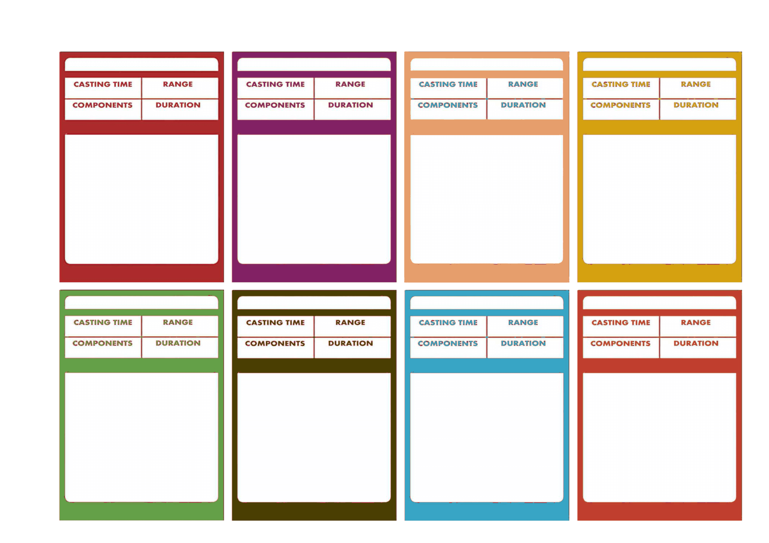 D&d 5E – Spellbook Cards | Trading Card Template, Dnd Spell Intended For 3 By 5 Index Card Template