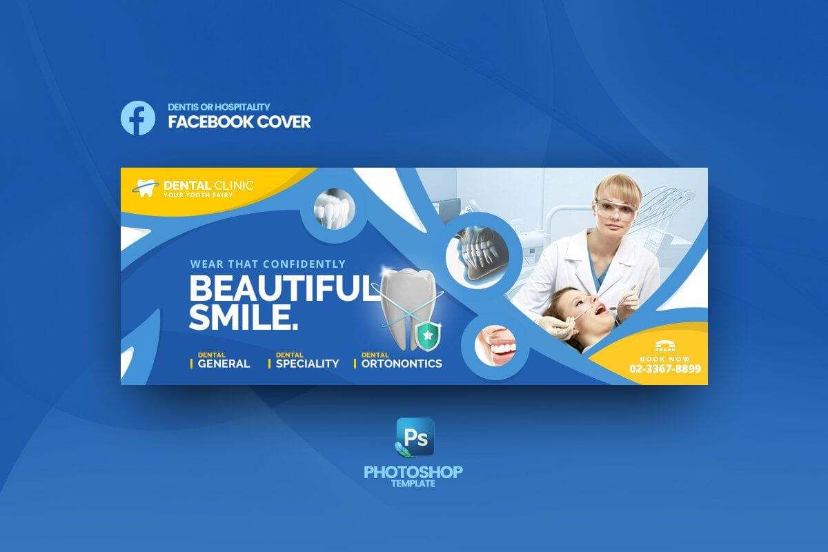 Dental Facebook Cover Template , #ad, #features#psd#clinic Regarding Photoshop Facebook Banner Template