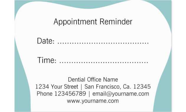 Dentist Appointment Reminder Cards | Dental Office | Zazzle intended for Dentist Appointment Card Template