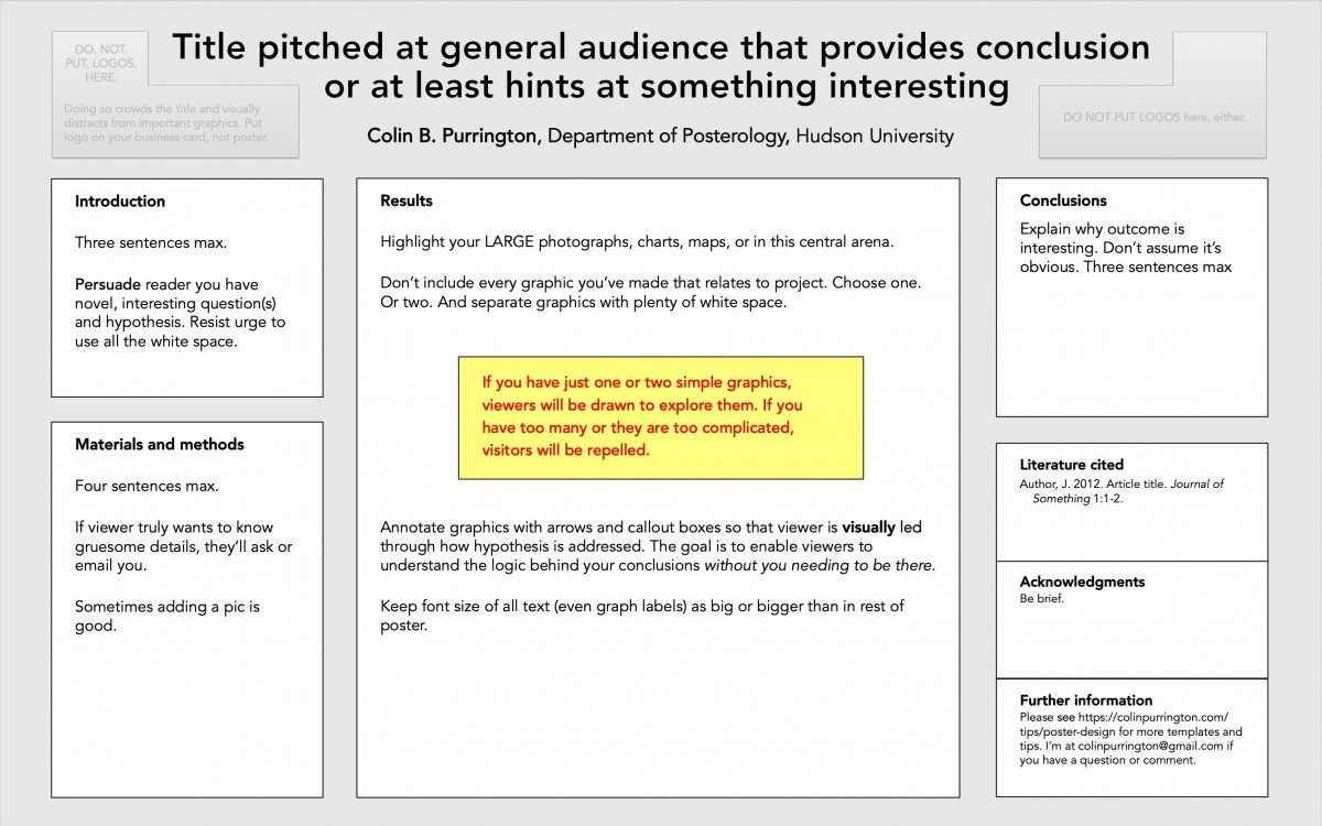 Designing Conference Posters » Colin Purrington With Regard To Powerpoint Academic Poster Template