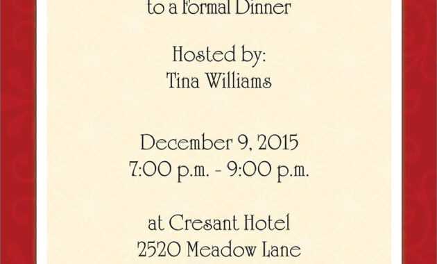 Dinner Invitation Template Free | Dinner Invitation Template regarding Free Dinner Invitation Templates For Word