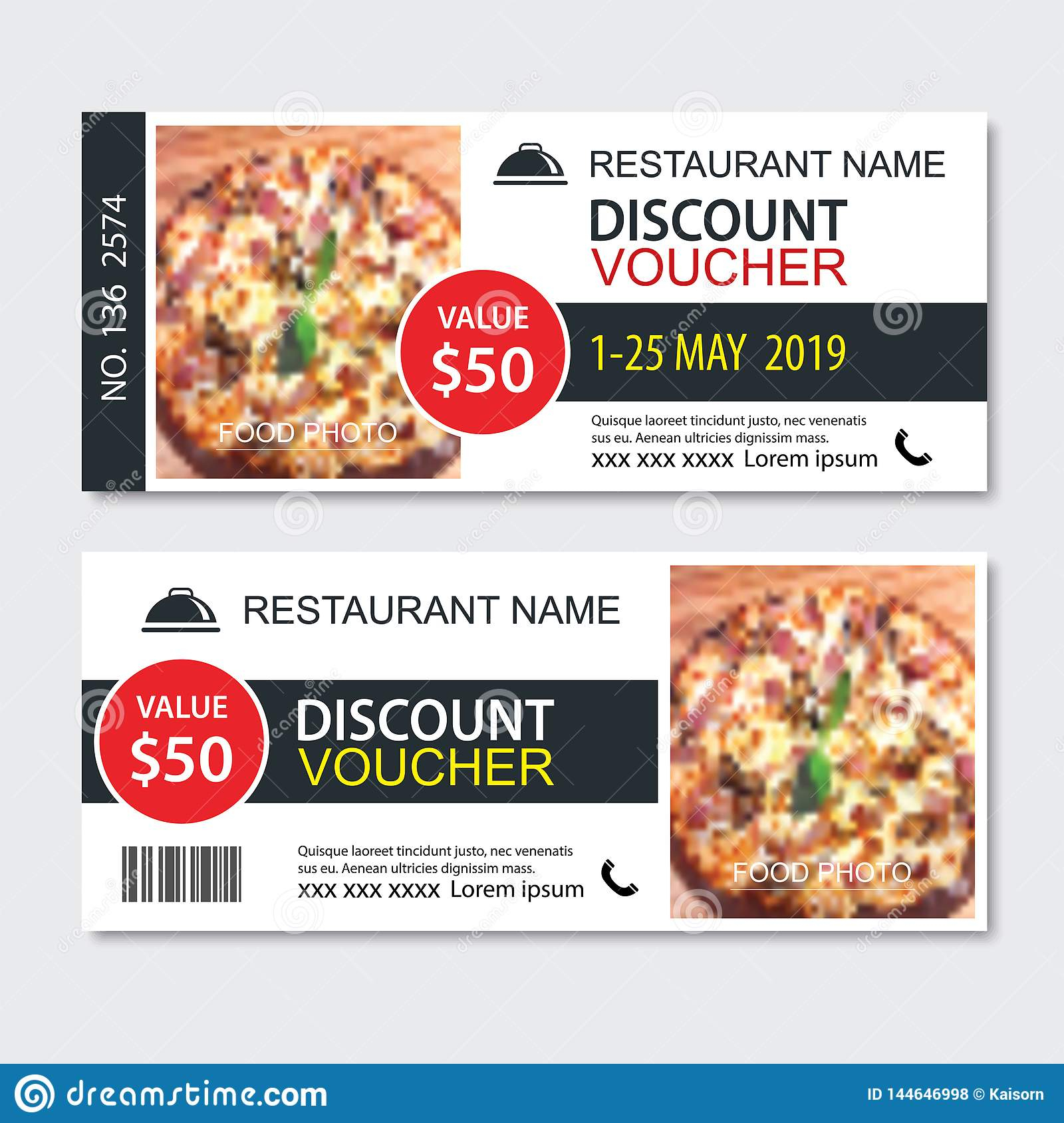 Discount Gift Voucher Fast Food Template Design. Pizza Set Pertaining To Pizza Gift Certificate Template