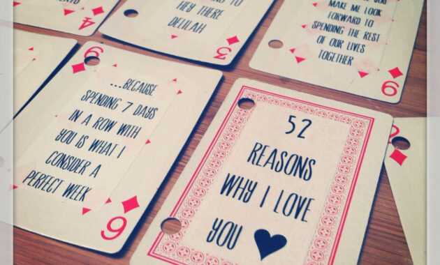 Diy 52 Things I Love About You Deck Cards Gift | Cards For for 52 Things I Love About You Deck Of Cards Template