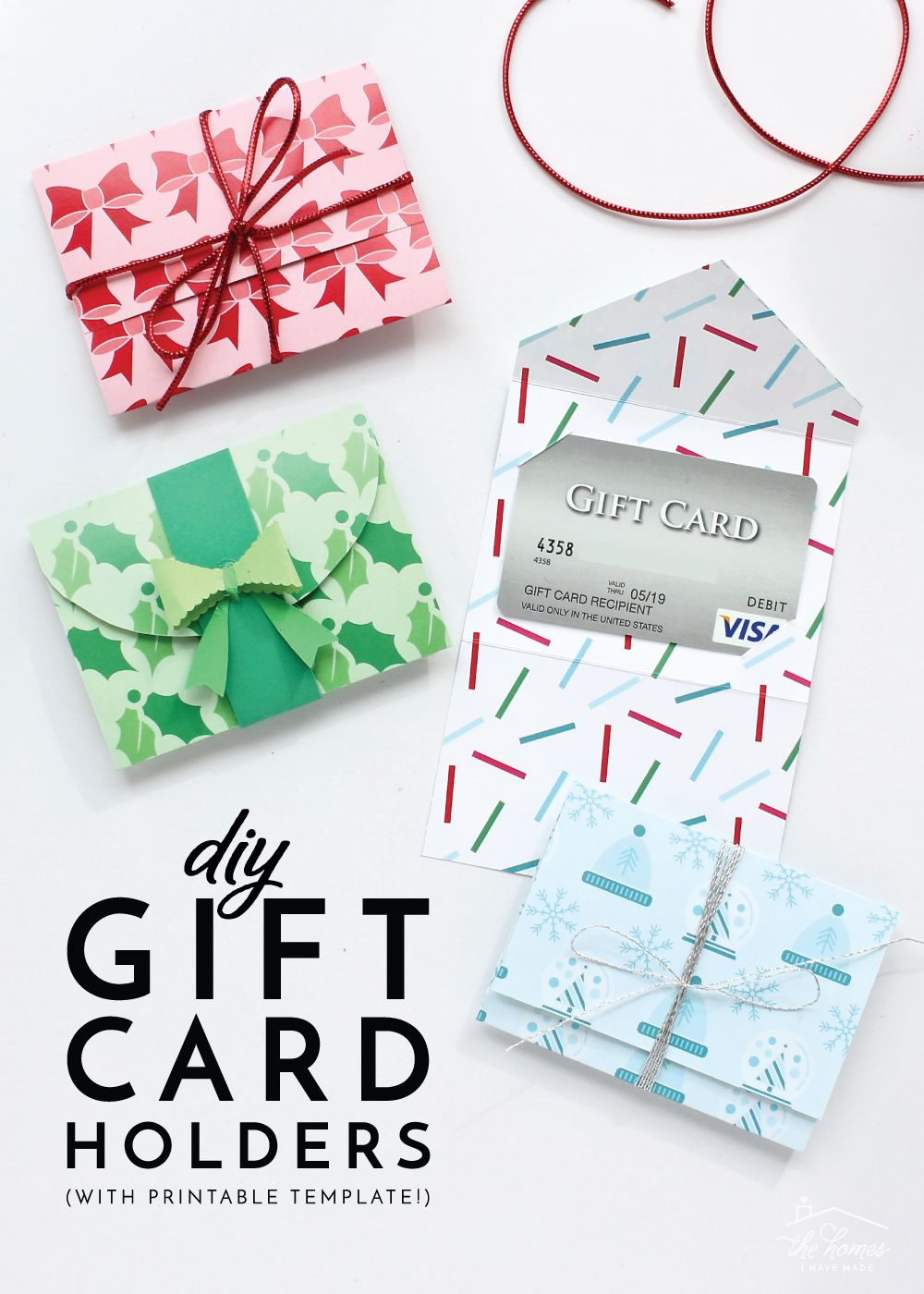 Diy Gift Card Holders (With Printable Template!) | Gift Card Inside Present Card Template
