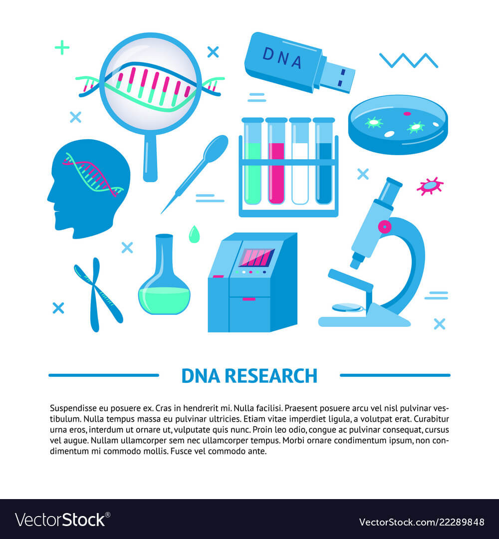 Dna Research Medical Banner Template In Flat Style Intended For Medical Banner Template