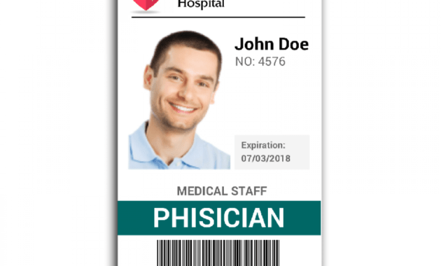 Doctor Id Card #2 | Id Card Template, Badge Template regarding Hospital Id Card Template