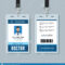 Doctor Id Card. Medical Identity Badge Design Template Stock Throughout Doctor Id Card Template