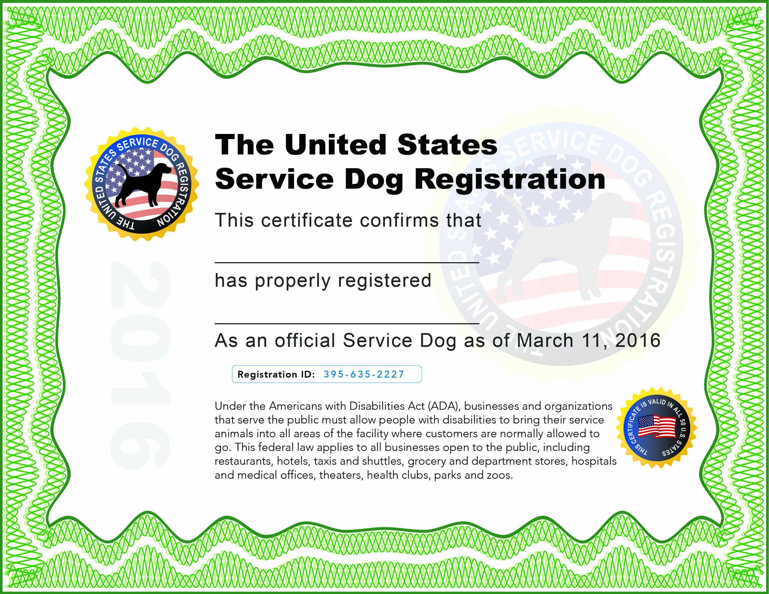 Dog Certificate Template – Zimer.bwong.co With Regard To Service Dog Certificate Template