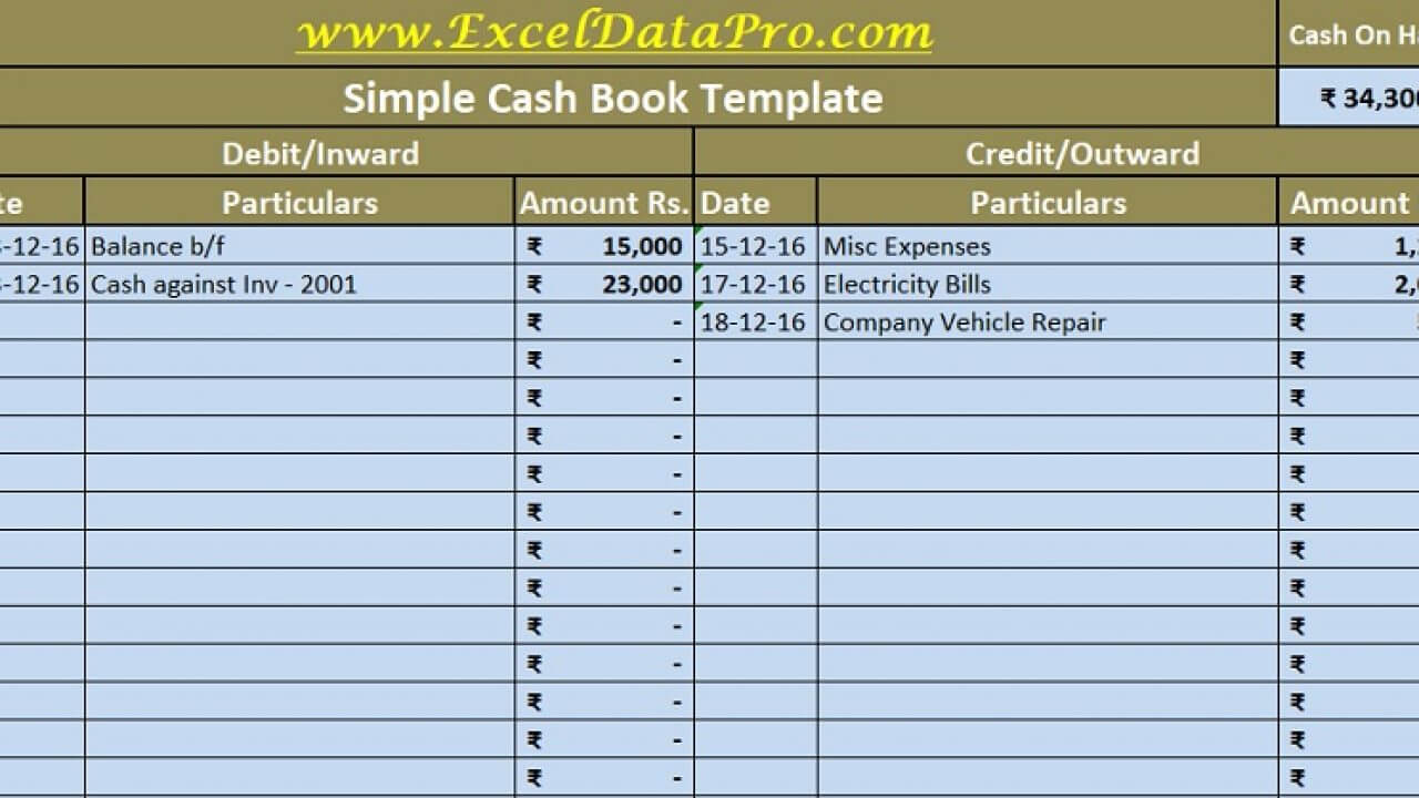 Download Cash Book Excel Template – Exceldatapro Inside Mobile Book Report Template