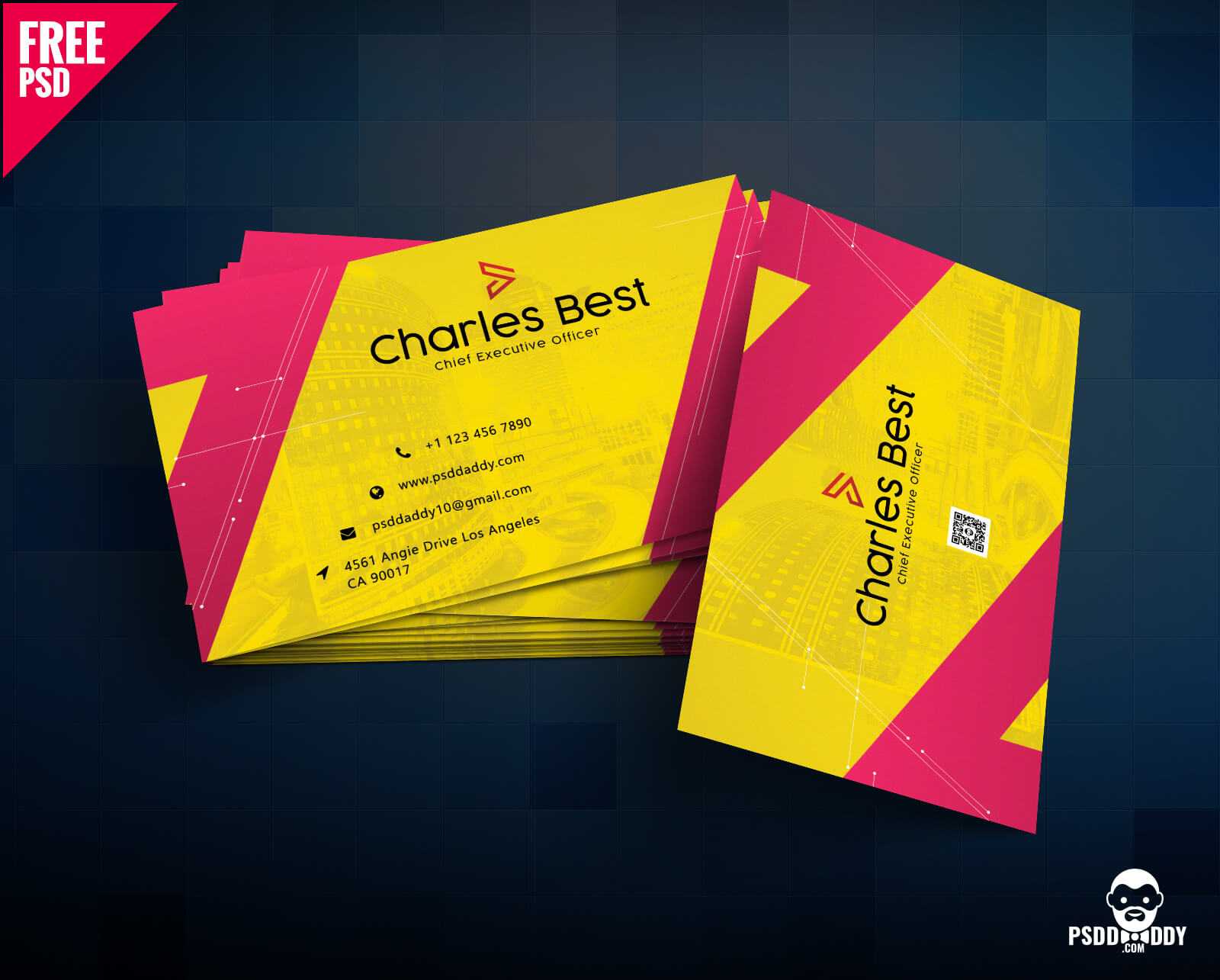 Download] Creative Business Card Free Psd | Psddaddy Intended For Psd Visiting Card Templates