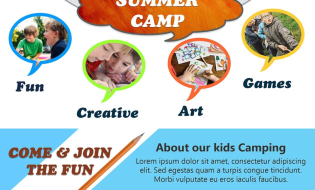 Download Free Kids Summer Camp Flyer Design Templates for Summer Camp Brochure Template Free Download