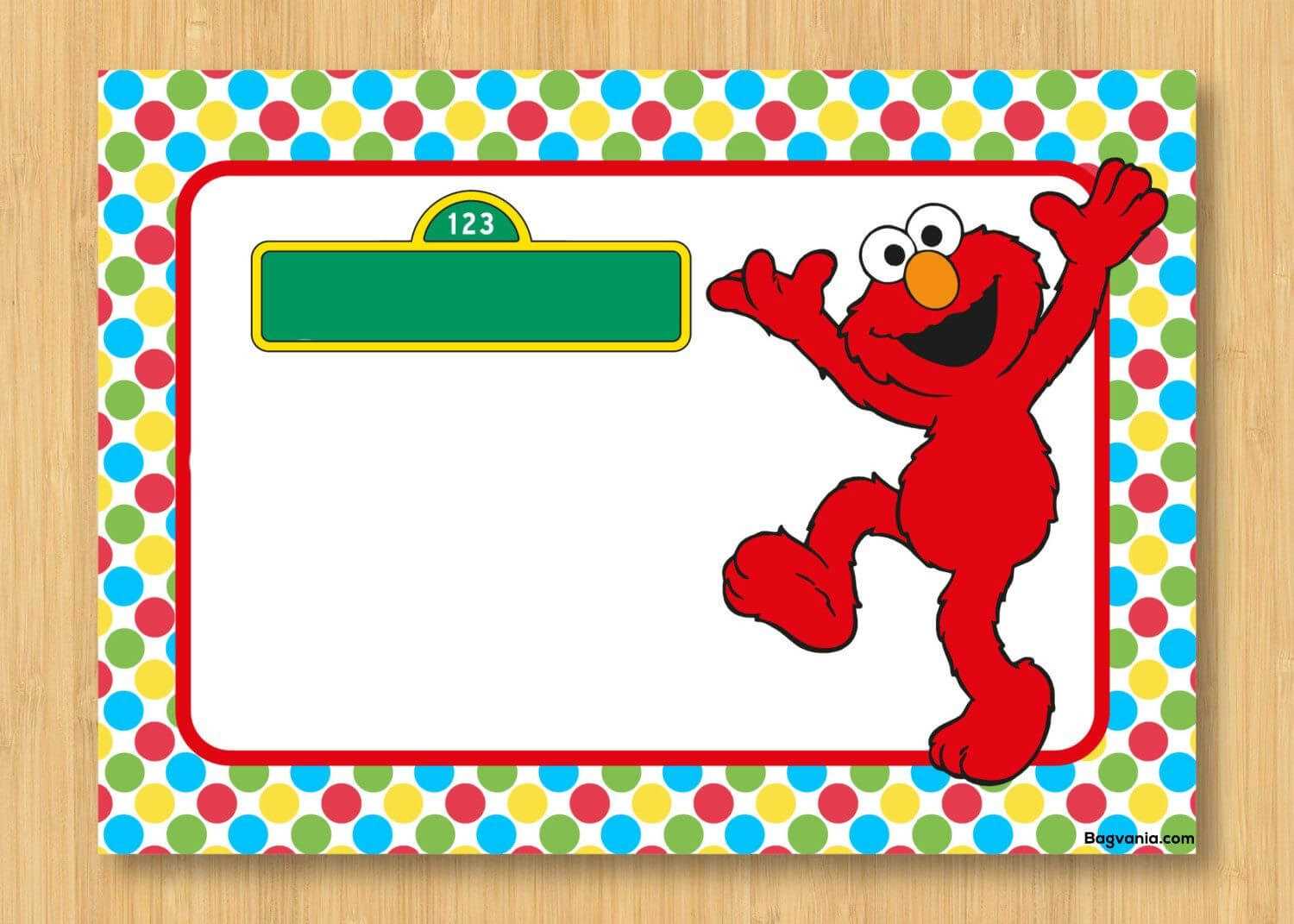 Download Free Printable Elmo Birthday Invitations | Elmo With Regard To Elmo Birthday Card Template