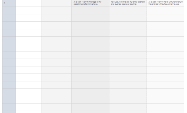 Download Free User Story Templates |Smartsheet within User Story Template Word