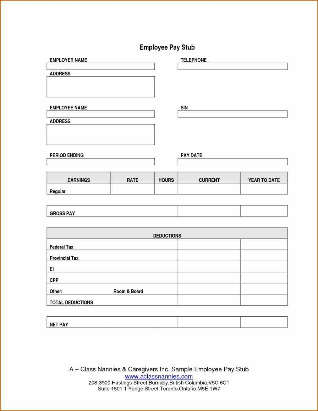 Download Pay Stub Template Word Either Or Both Of The Pay For Blank Pay Stub Template Word